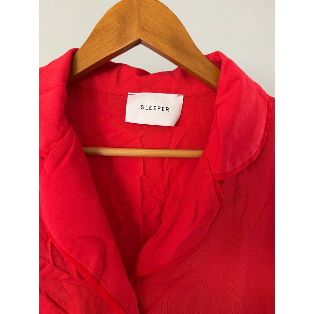 Sleeper Red Feather Trim Pajama Set - image 6